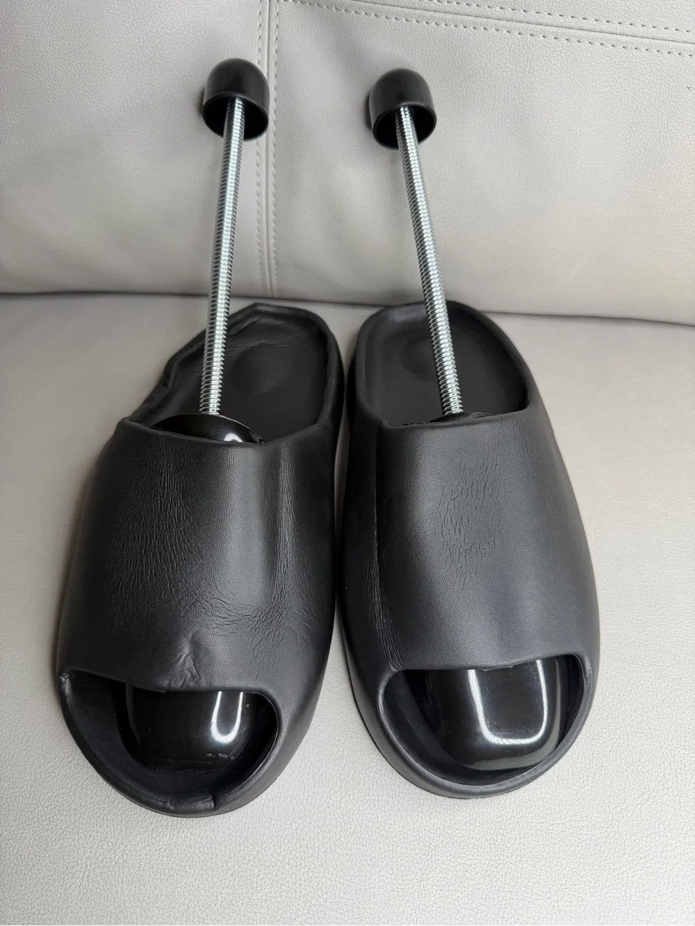 Premium Black Cloud Slides | Thick Sole EVA Comfort Slippers | Unisex | Size M
